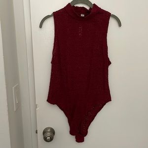 Free people red bodysuit